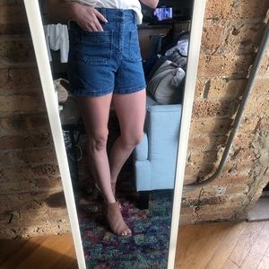 Madewell high waisted denim shorts